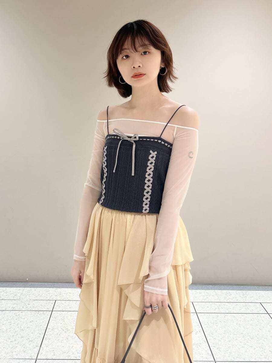 リリーブラウン　LILY BROWN レースアップアンサンブル LILY BROWN｜レースアップアンサンブル | Rakuten Fashion(楽天