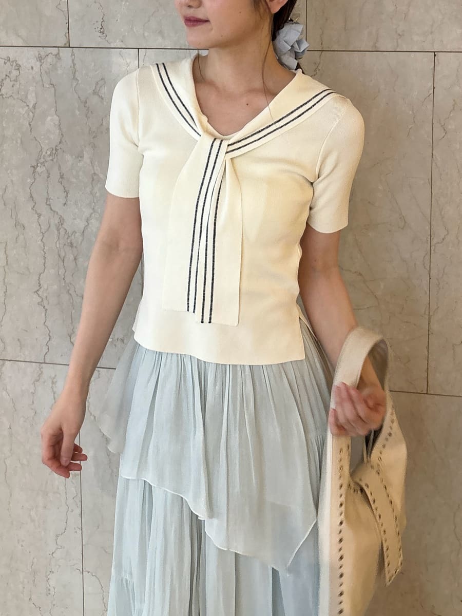 ari様　familiarセーラー風トップス　飛行機ロンT 2枚セット セーラーTシャツと4分丈パンツのセット｜ファミリア公式オンライン