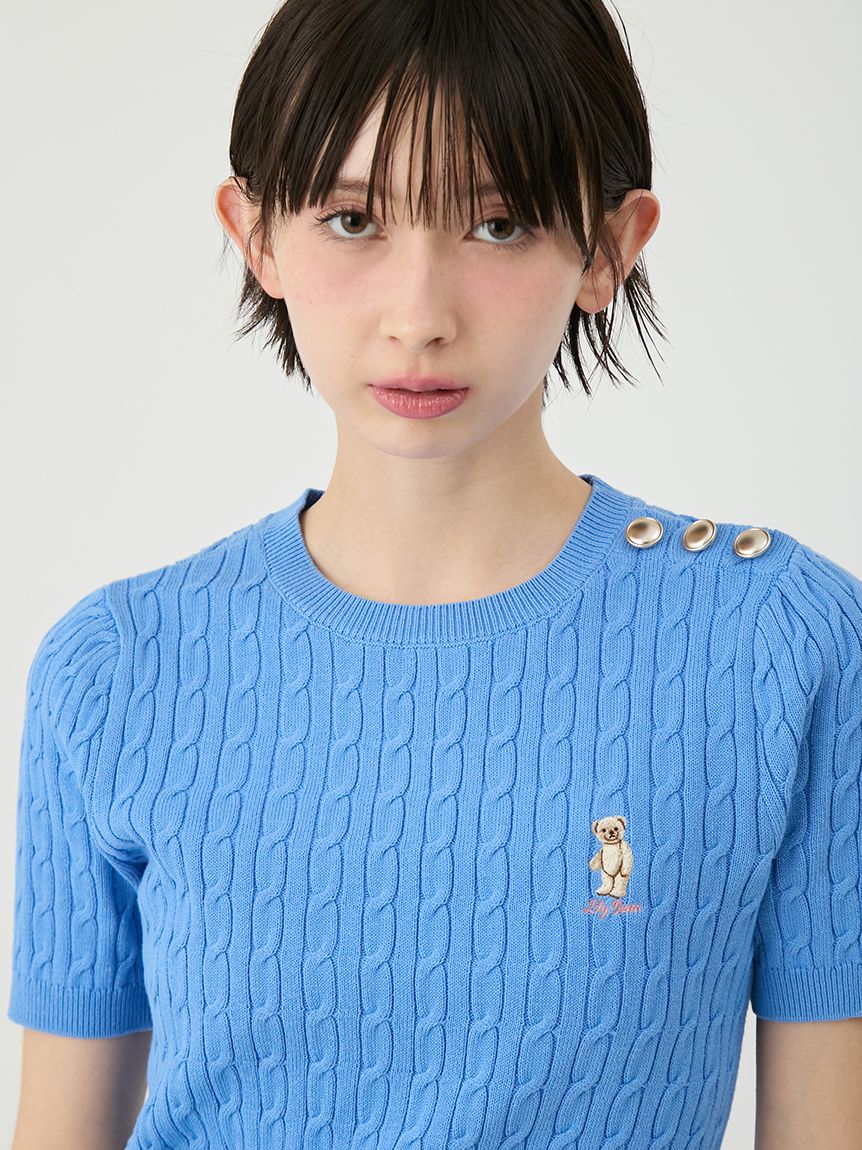 LilyBrown*新作アンゴラニット♡ Lily Bearハートサテンニット(ニット)｜トップス｜LILY BROWN（リリー