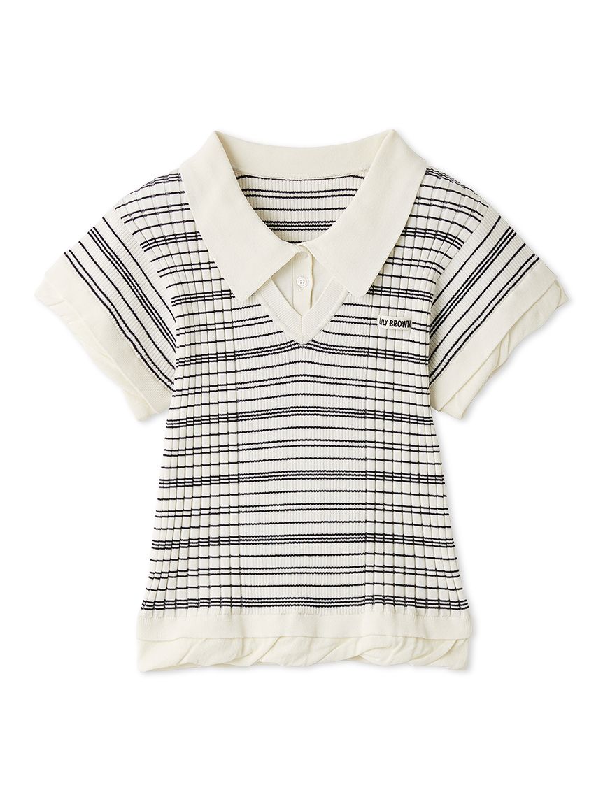 LiLybrown カットレイヤードニットトップス Lily Brown カットレイヤードニットトップス｜Yahoo!フリマ（旧PayPay