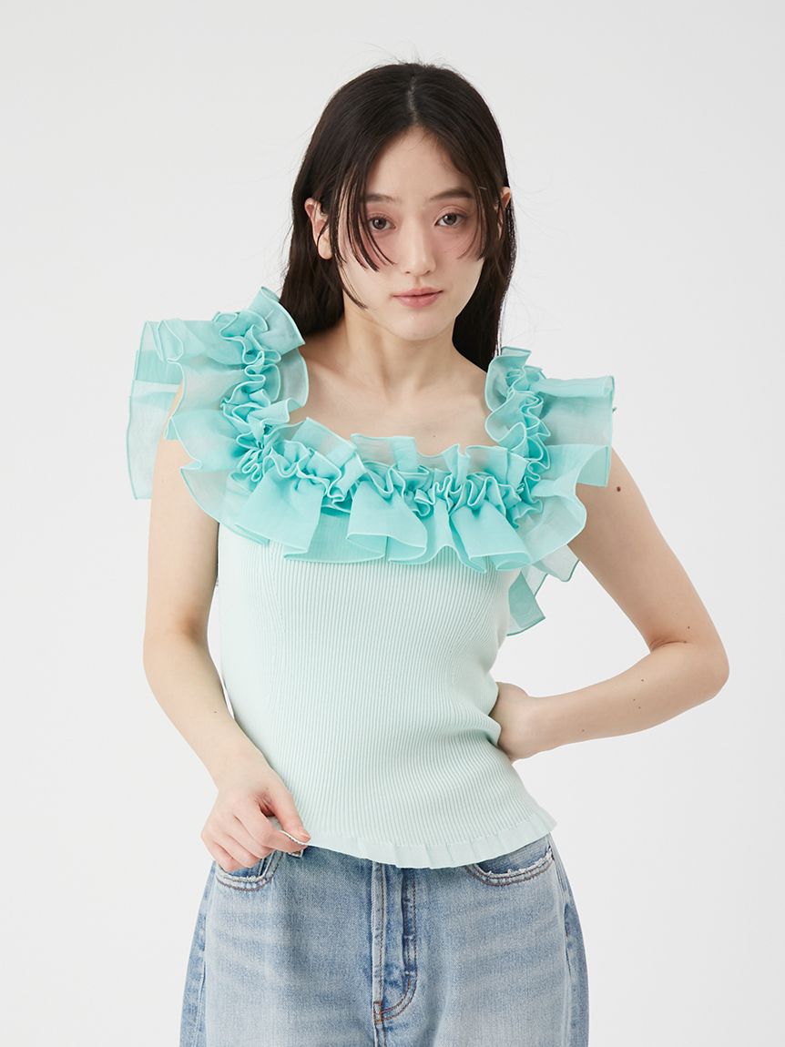 FRILL DROP トップス SLY | FRONT ZIP FRILL トップス (その他トップス ) |SHEL'TTER WEBSTORE