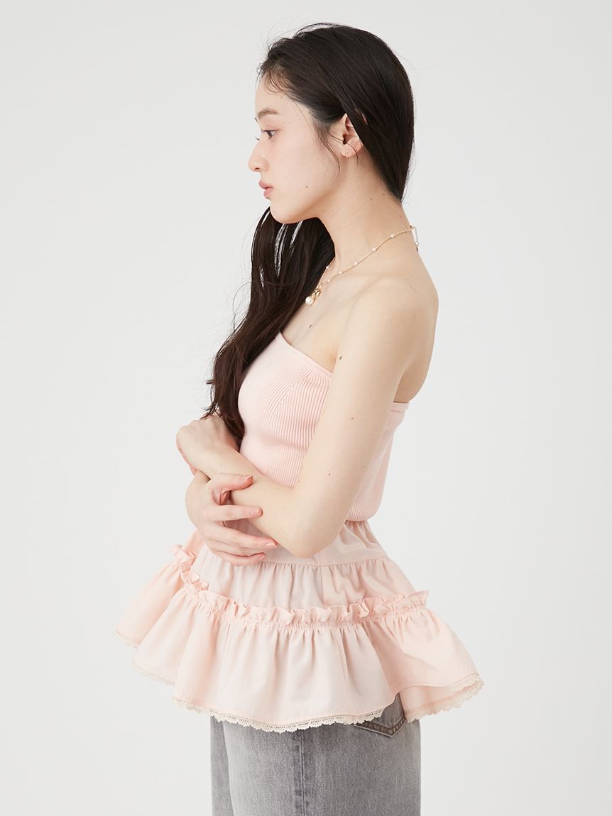 Lily Brown♡フリルニット LILY BROWN リリーブラウン Lily Brown 配色フリルニットプルオーバー