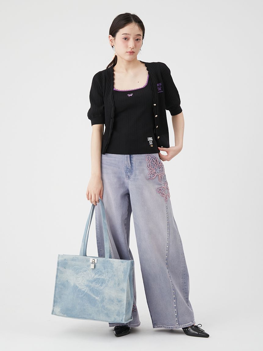 LILY BROWN×ANNA SUI】バイカラーニットキャミソール(タンクトップ