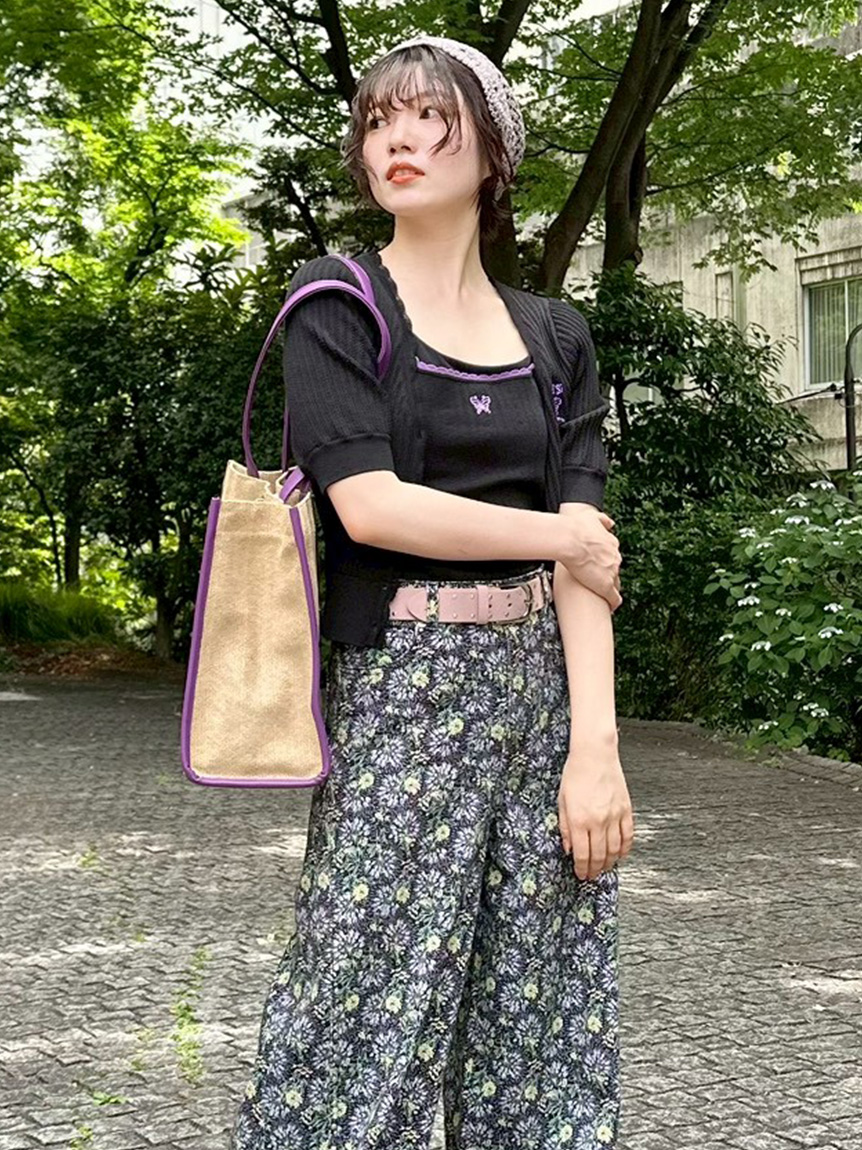 LILY BROWN×ANNA SUI】バイカラーニットキャミソール(タンクトップ