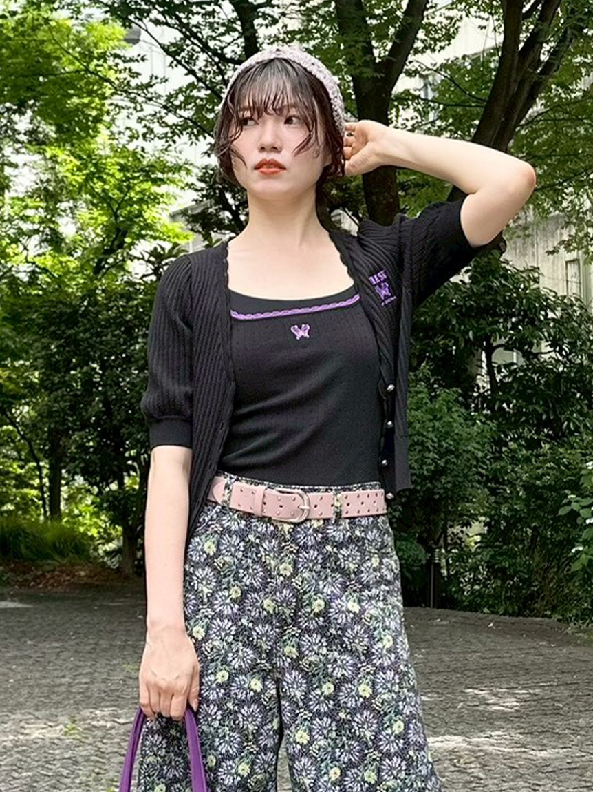 LILY BROWN×ANNA SUI】バイカラーニットキャミソール(タンクトップ