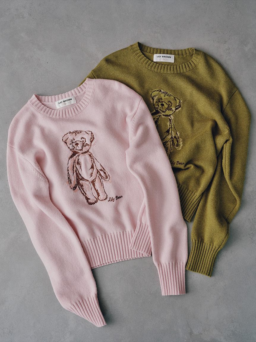 Lily Bear】エンブロイダリーニット(ニット・セーター)｜TOPS｜LILY