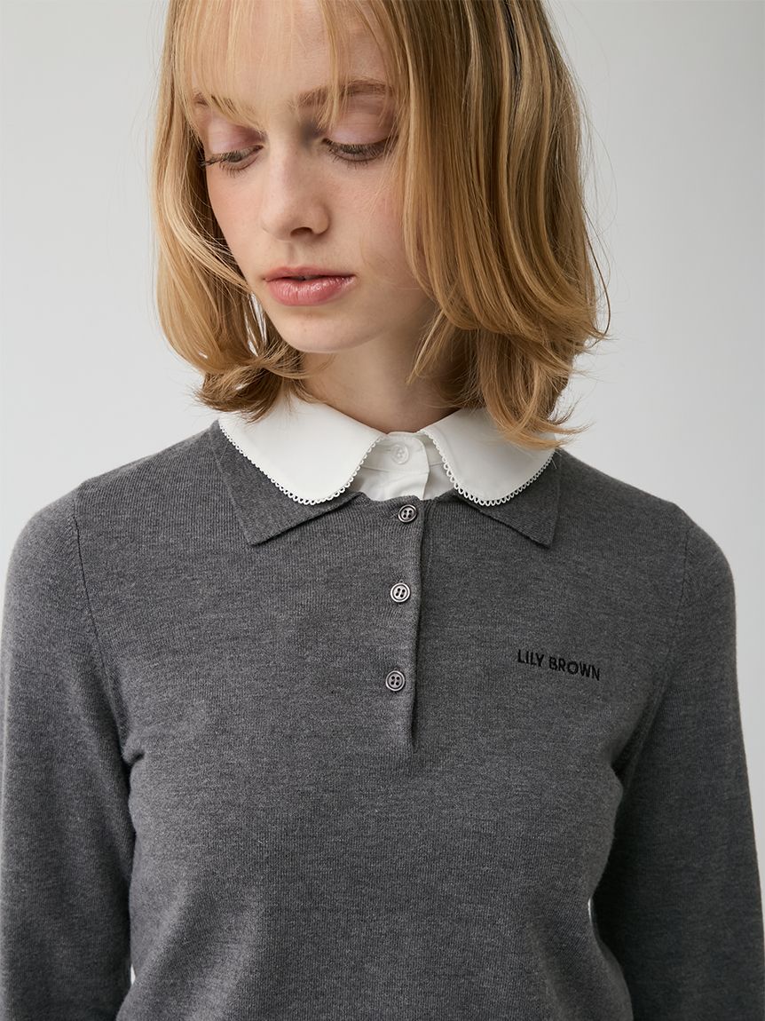 ラウンドカラーニットトップス(ニット・セーター)｜TOPS｜LILY BROWN