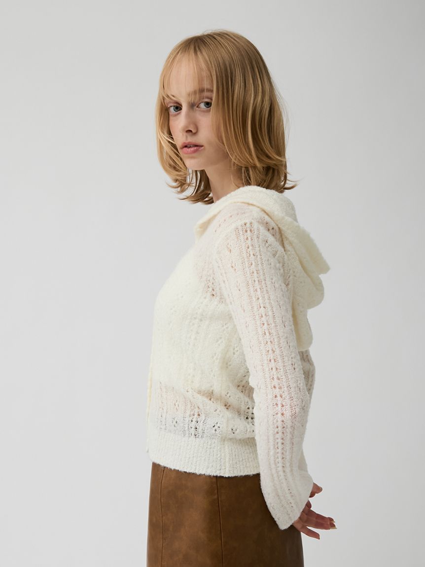 クロシェニットフーディー(ニット・セーター)｜TOPS｜LILY BROWN