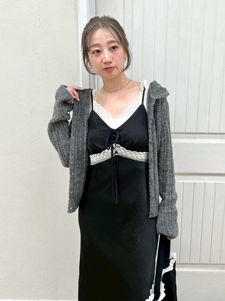 クロシェニットフーディー(ニット・セーター)｜TOPS｜LILY BROWN
