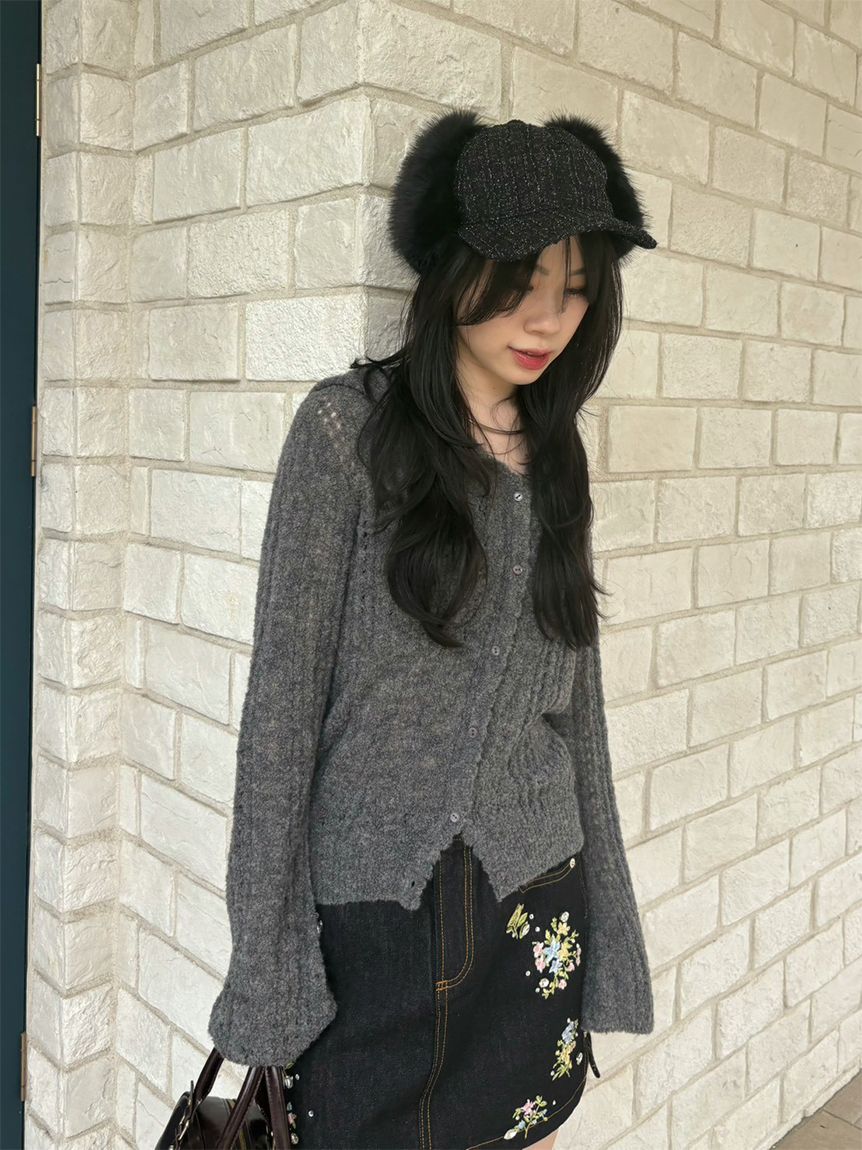 クロシェニットフーディー(ニット・セーター)｜TOPS｜LILY BROWN