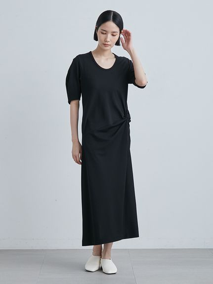 CHICWISH★フロントツイストVネックワンピース☆ フロントツイストカットOP(マキシ・ロングワンピース