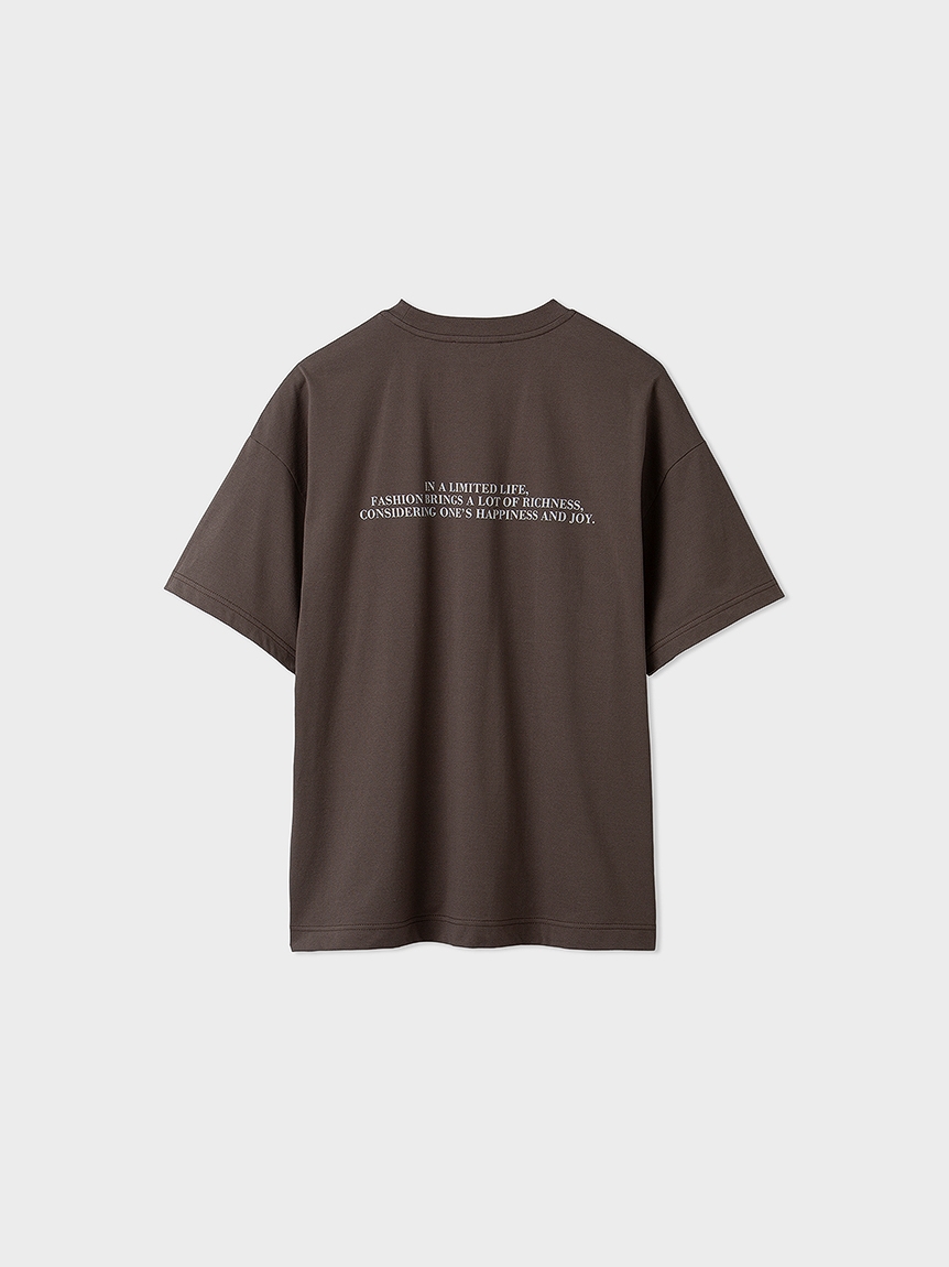 washable オーガニックコットンバックプリントＴ(Tシャツ)｜トップス