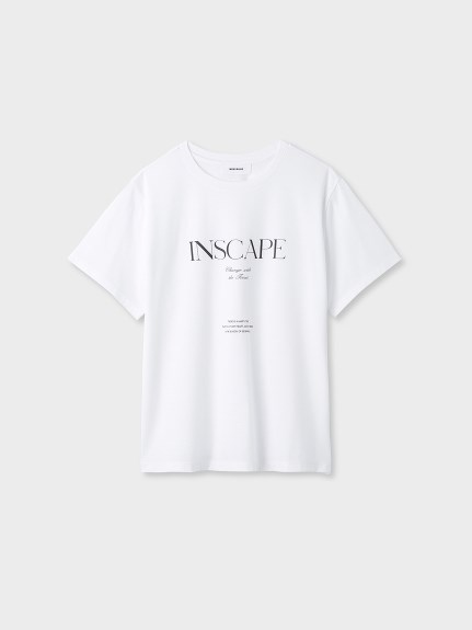 sustainable ロゴプリントジャストサイズTシャツ