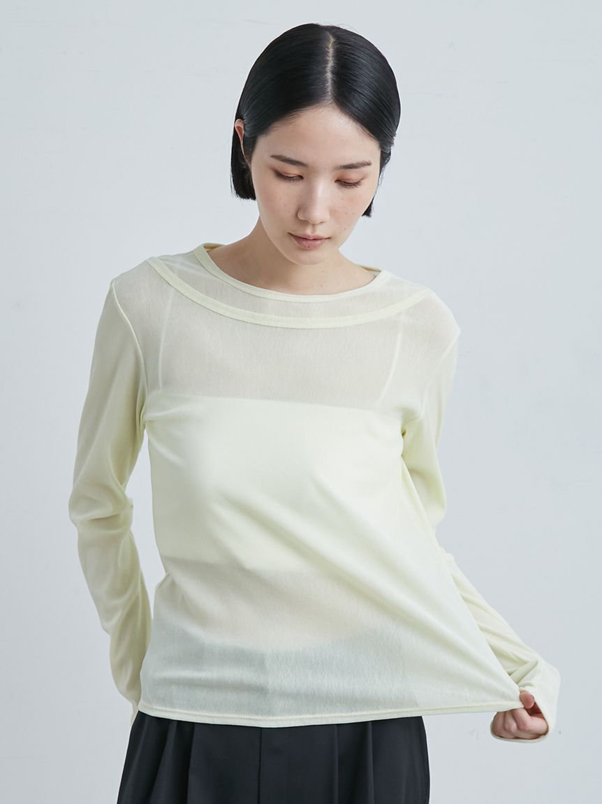 MIESROHE ミースロエ　バックジップデザイントップス　カットソー MIESROHE ミースロエバックジップデザイントップスカットソー