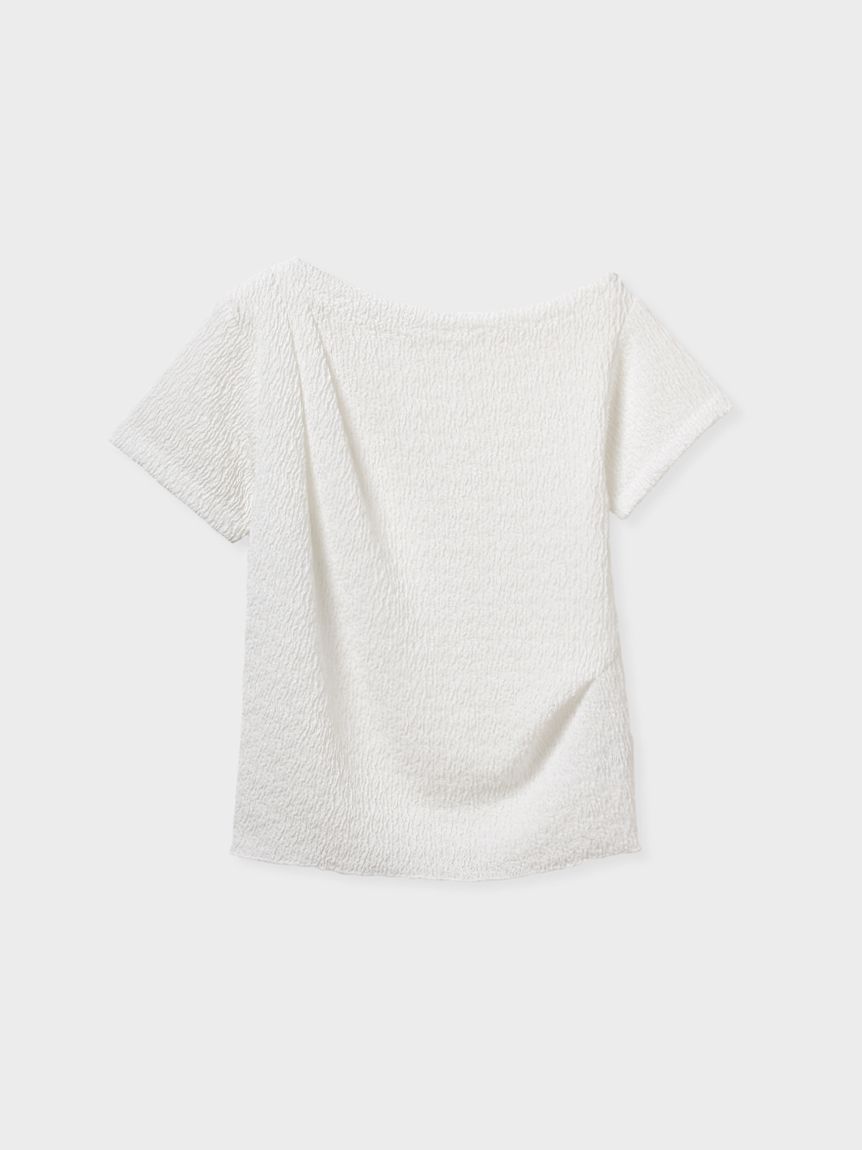今期⭐︎新品未使用品　ミースロエ　シュリンクドレープカットＴＯＰＳ シュリンクドレープカットTOPS(カットソー)｜トップス