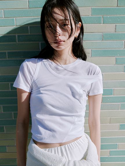 ツイストレイヤードT(Tシャツ)｜トップス｜MIESROHE（ミースロエ