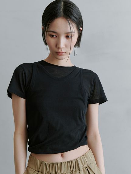 MIESROHE ミースロエ バックジップデザイントップス カットソー