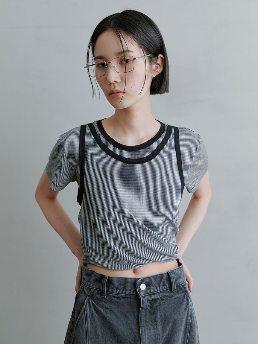 福袋売れ残りセール ツイストレイヤードT(Tシャツ)｜トップス｜MIESROHE（ミースロエ トップス