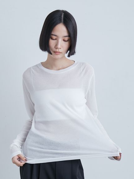 クルーネックテレコ長袖トップス(カットソー)｜トップス｜MIESROHE