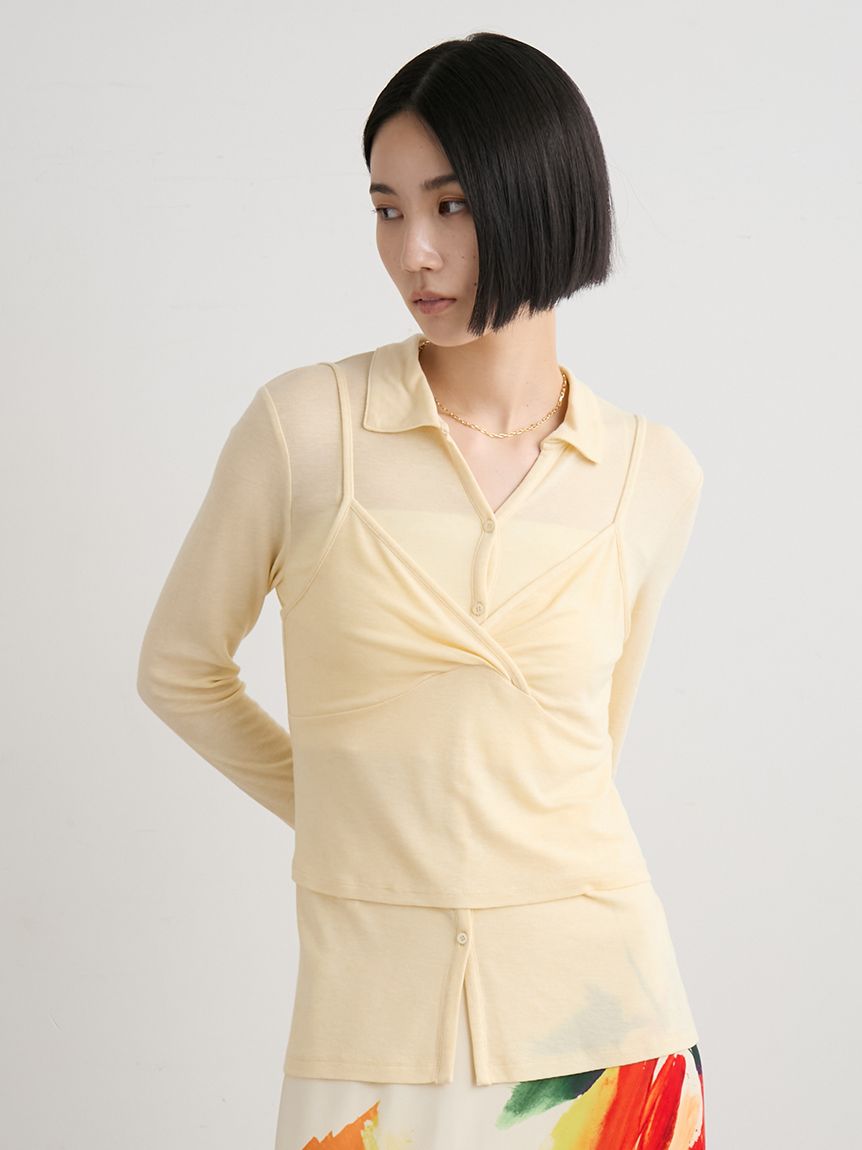 ウール混レイヤードカットソー(カットソー)｜トップス｜MIESROHE