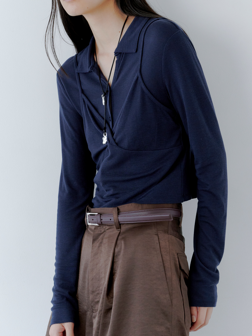 ウール混レイヤードカットソー(カットソー)｜トップス｜MIESROHE