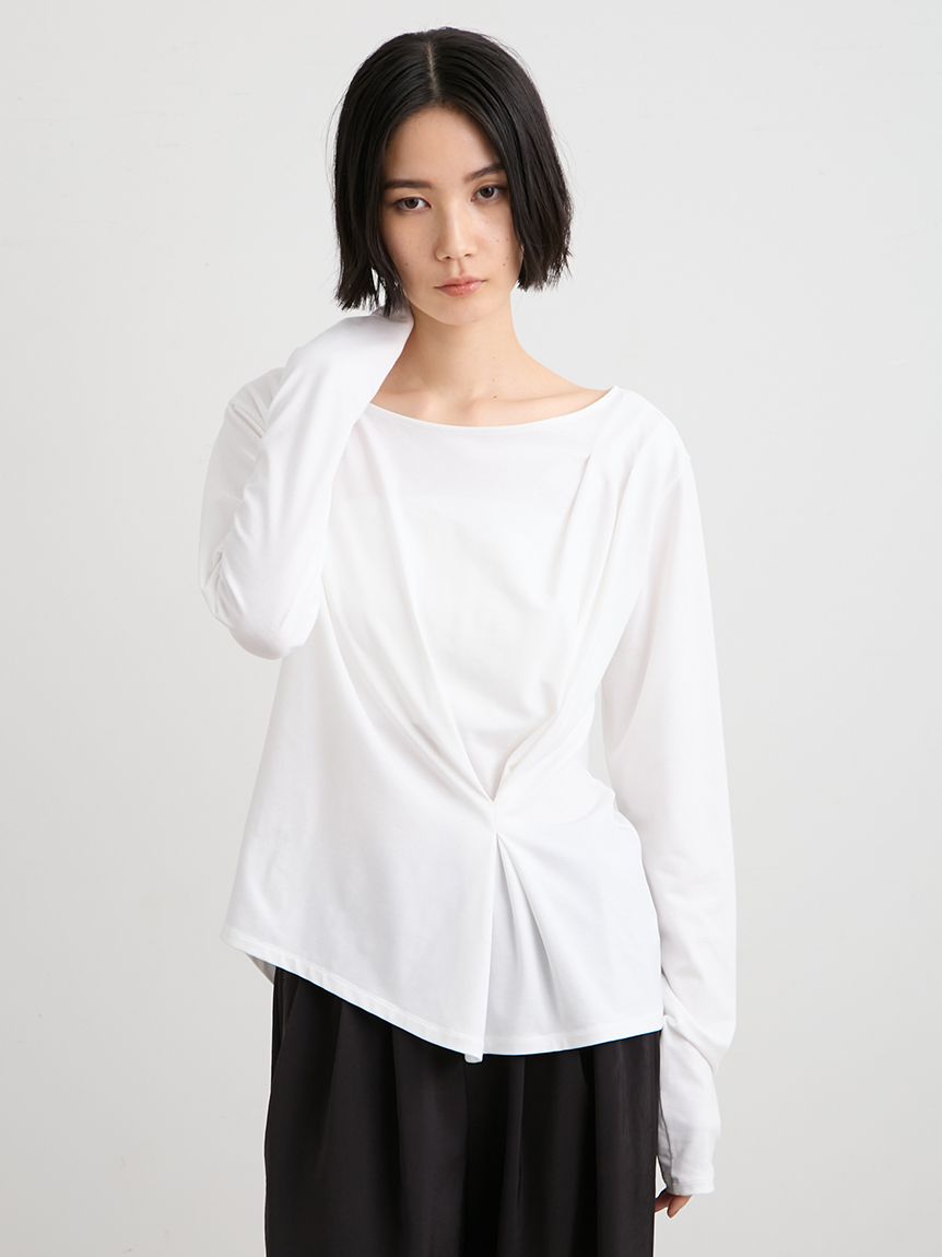 洗える・接触冷感】バックツイストUVカットソー(カットソー)｜トップス