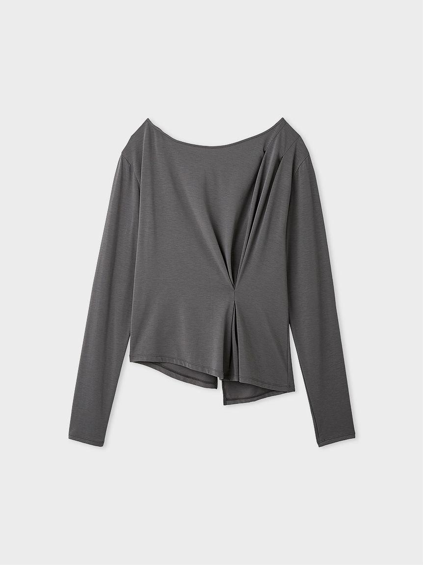 一時値下げ！！！ミディアム　26SS オンライン完売　カットソー 洗える・接触冷感】バックツイストUVカットソー(カットソー)｜トップス