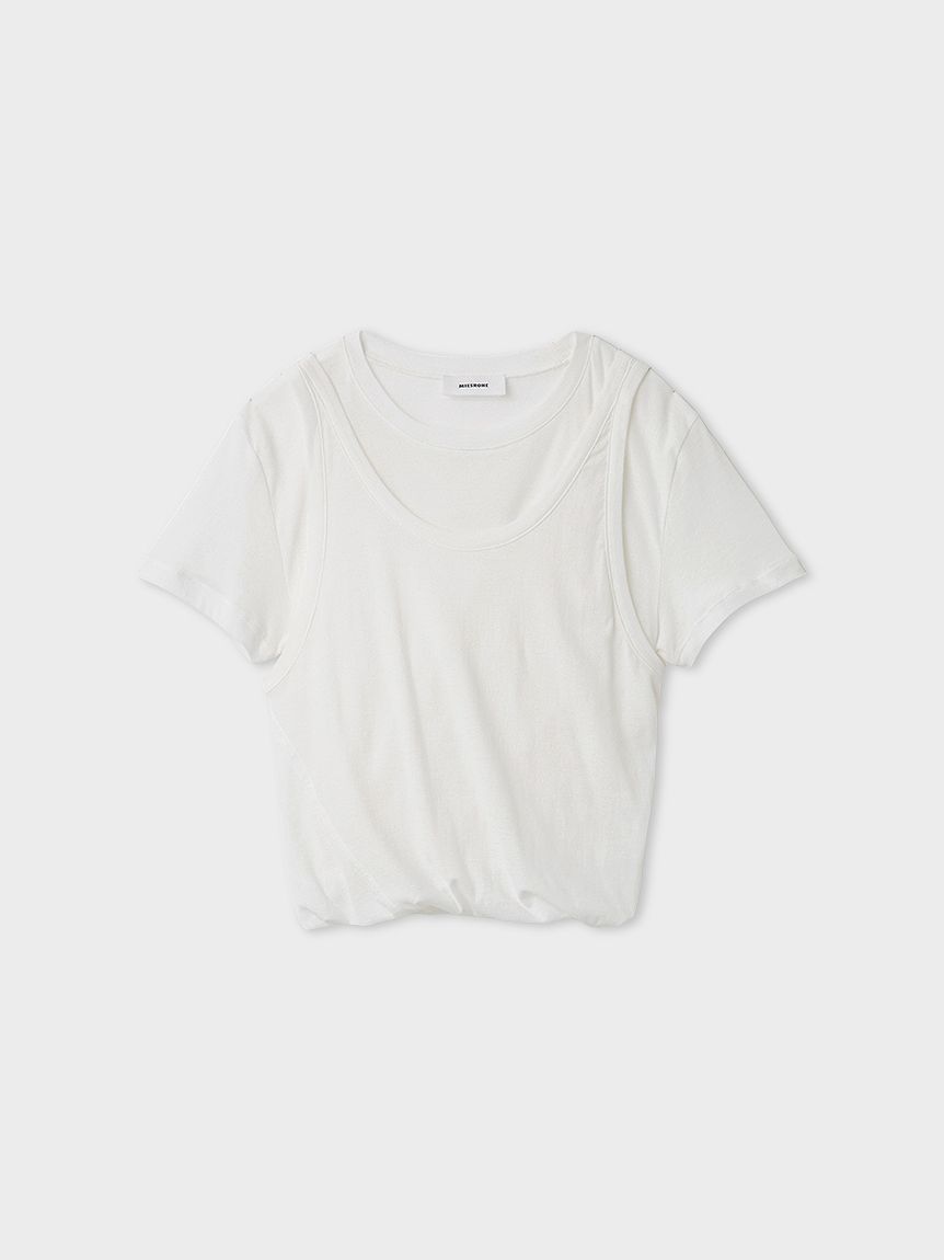 洗える】ツイストレイヤードTシャツ(Tシャツ)｜トップス｜MIESROHE