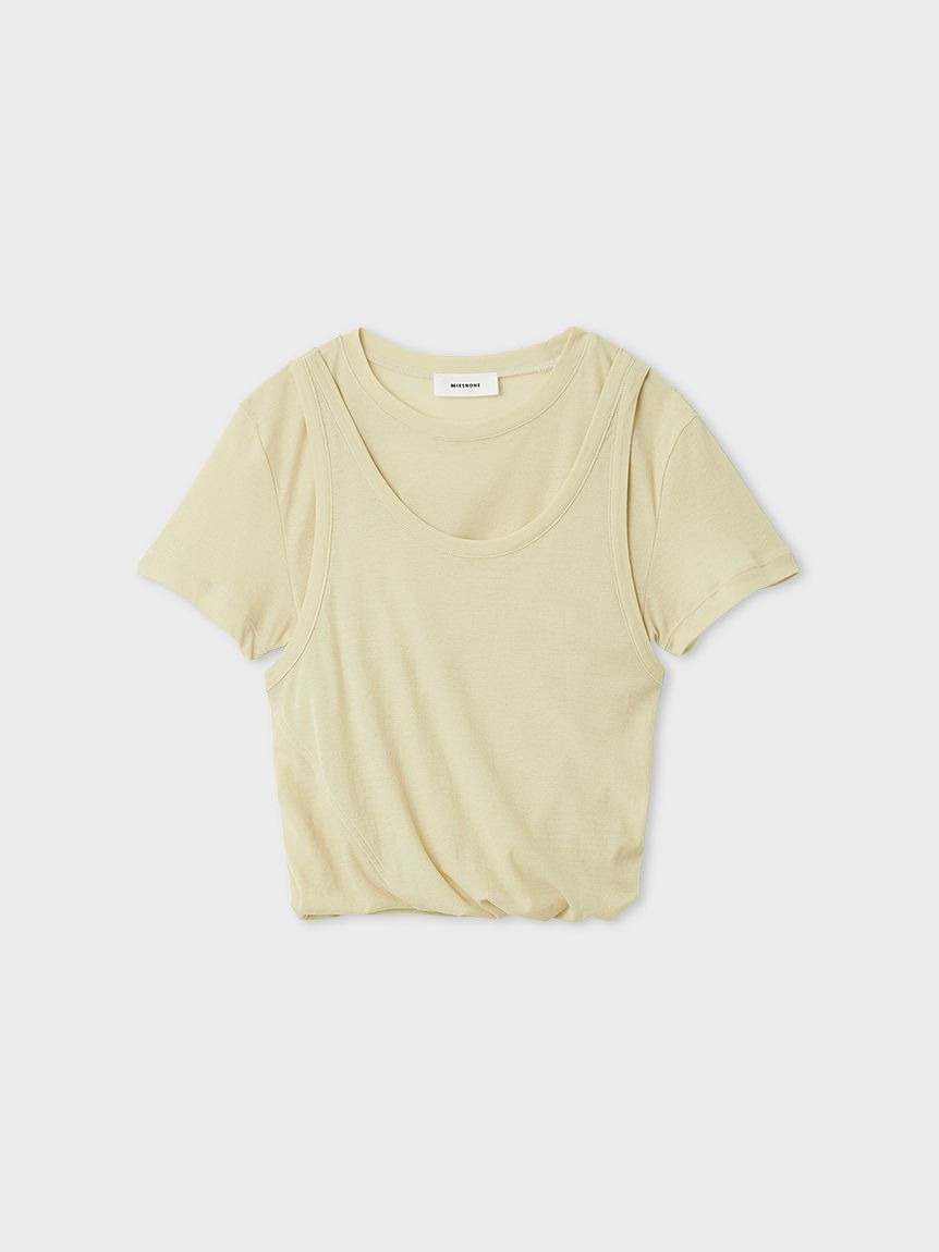 はる 洗える】ツイストレイヤードTシャツ(Tシャツ)｜トップス｜MIESROHE