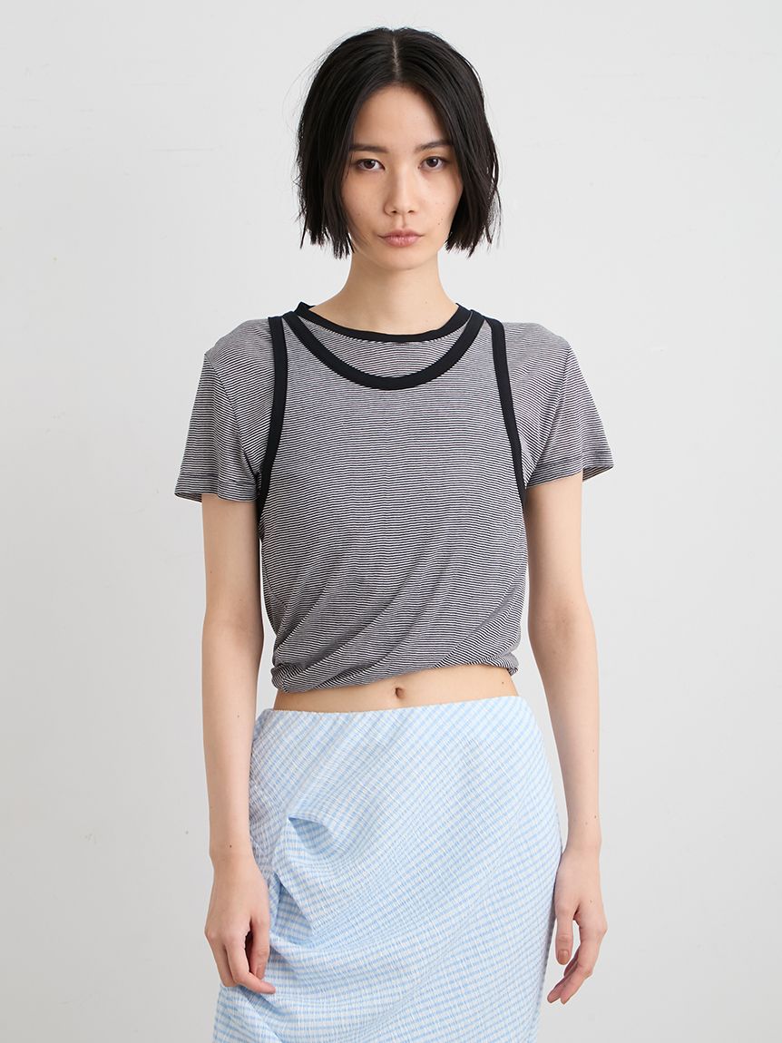 はる 洗える】ツイストレイヤードTシャツ(Tシャツ)｜トップス｜MIESROHE