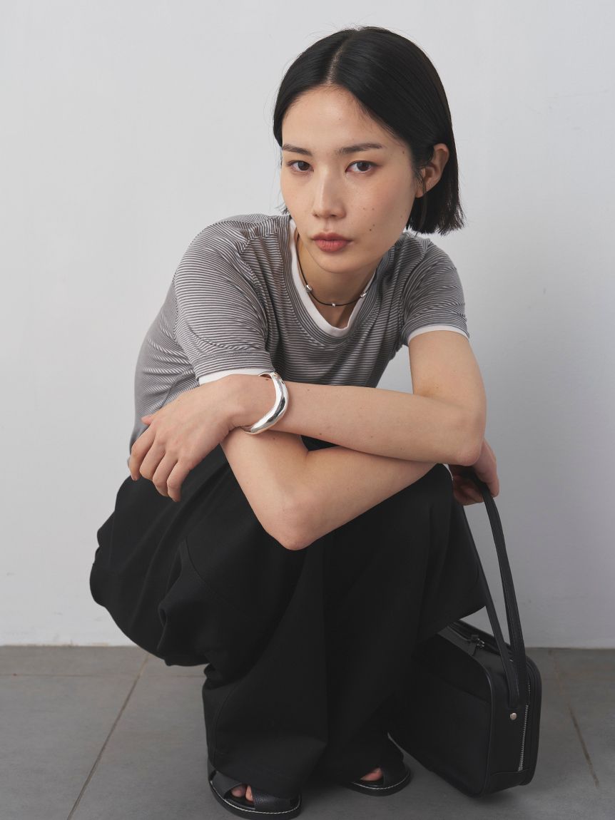 洗える】レイヤードカットTシャツ(トップス)｜MIESROHE（ミースロエ