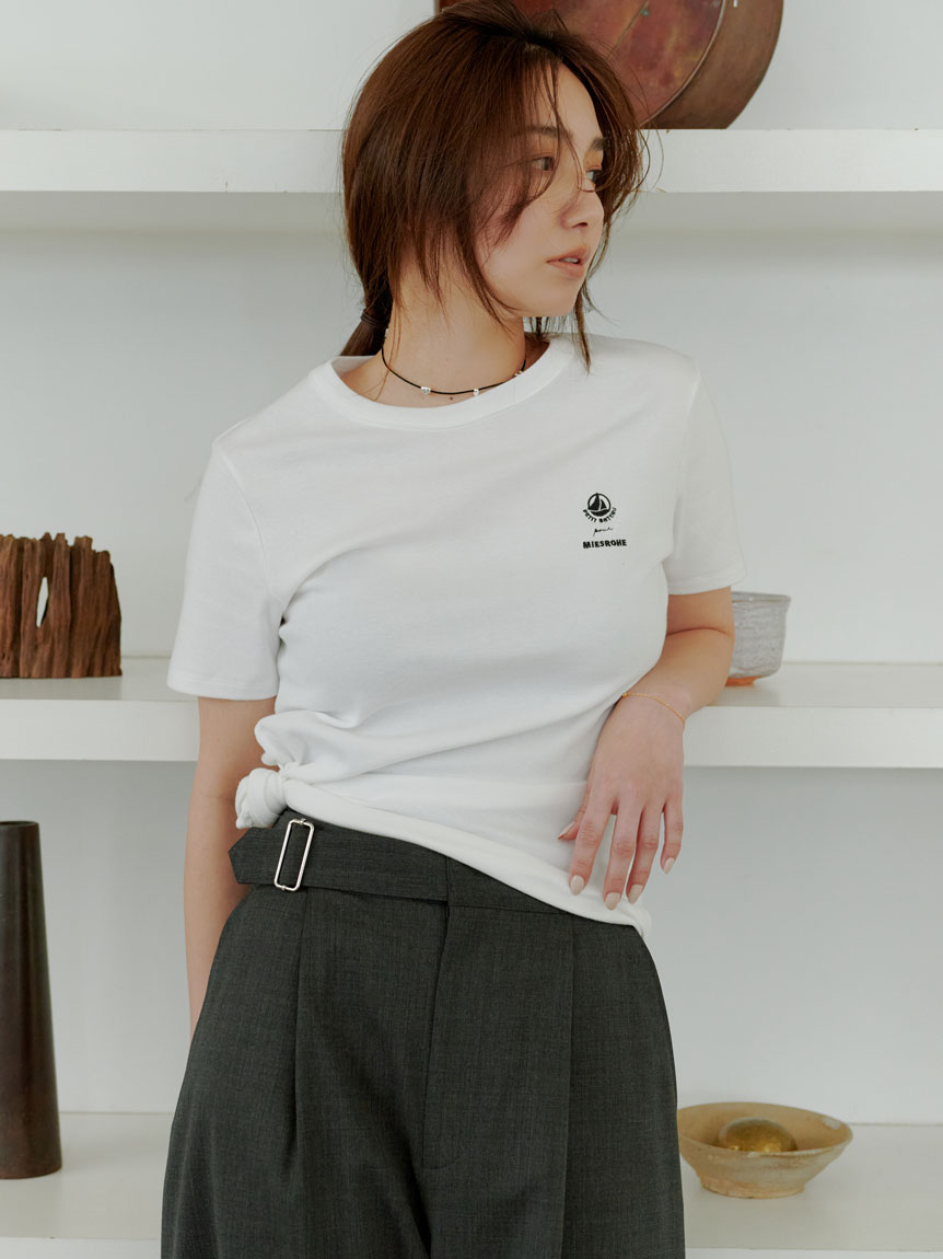 洗える】プチバトー×MIESROHE Tシャツ(トップス)｜MIESROHE