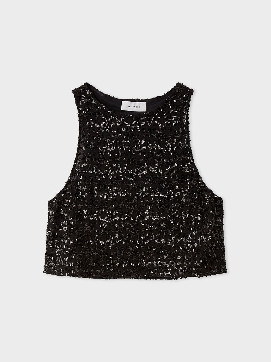 MOSCHINO スパンコールタンクトップ スパンコールタンクトップ(タンクトップ)｜トップス｜MIESROHE