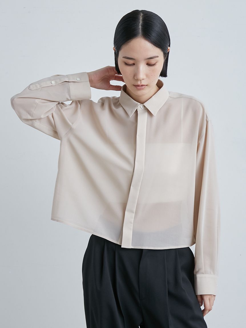 新品タグ付き⭐︎/miesrohe/シアークロップドＳＨ シアーレイヤードTOPS(カットソー)｜トップス｜MIESROHE