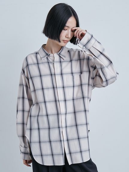 シアーギャザーワイドシャツ MIESROHE ミースロエ シャツ・ブラウス MIESROHE（ミースロエ）の「シアーギャザーワイドシャツ（シャツ
