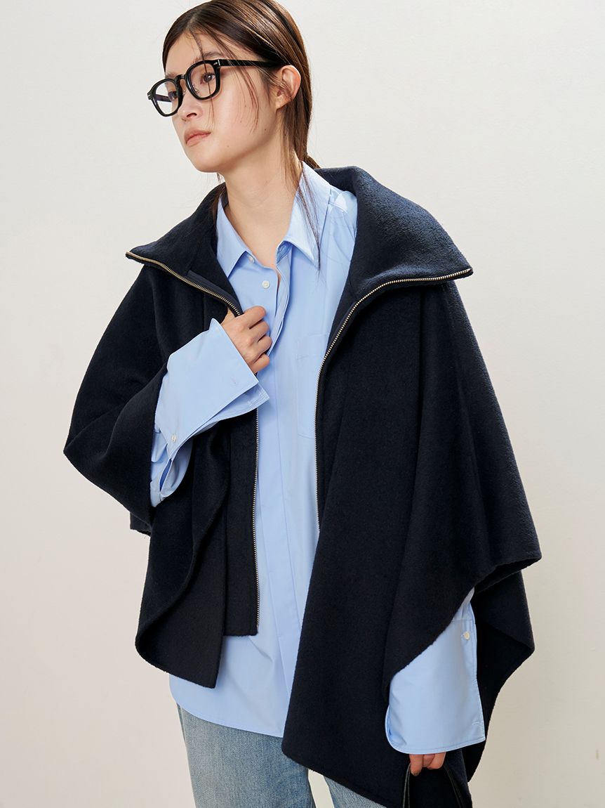 完売☆macotoさん着用☆ミースロエ／BASICダブルカフスSH【BLU】新品 BASICダブルカフスシャツ(シャツ)｜トップス｜MIESROHE（ミースロエ