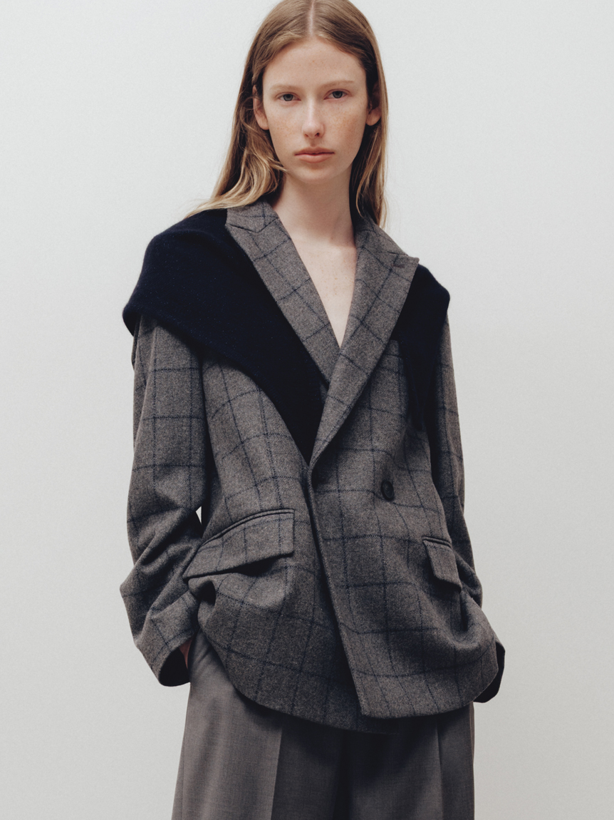 ツィードダブルブレストジャケット(テーラードジャケット)｜アウター