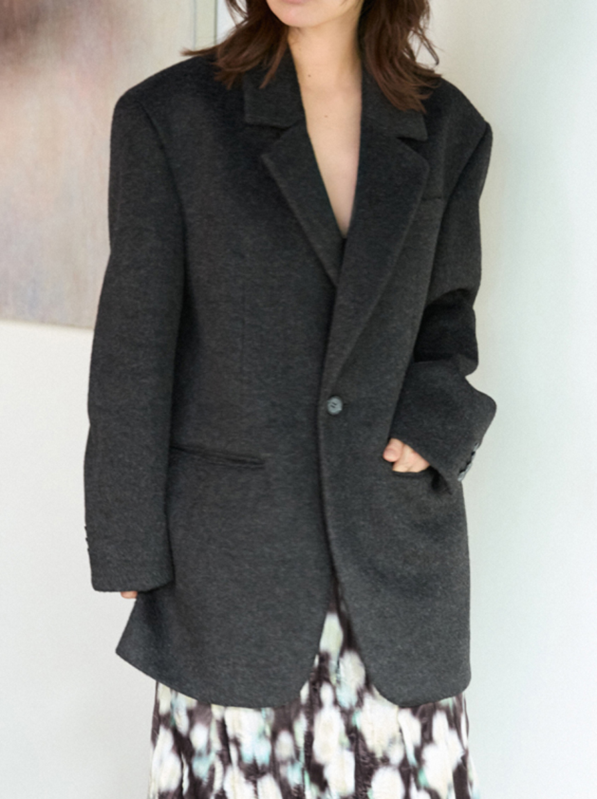 シャギーシングルジャケット(テーラードジャケット)｜アウター