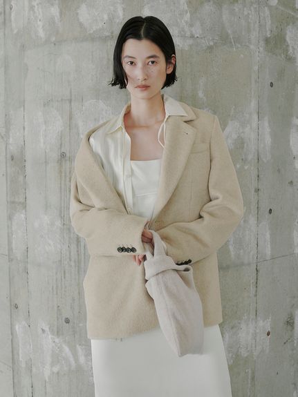 ミースロエ ミドル丈ステンカラーコート IVR 0 新品タグ付 MIESROHE ミースロエ ミドル丈ステンカラーコート IVR 0 新品タグ付