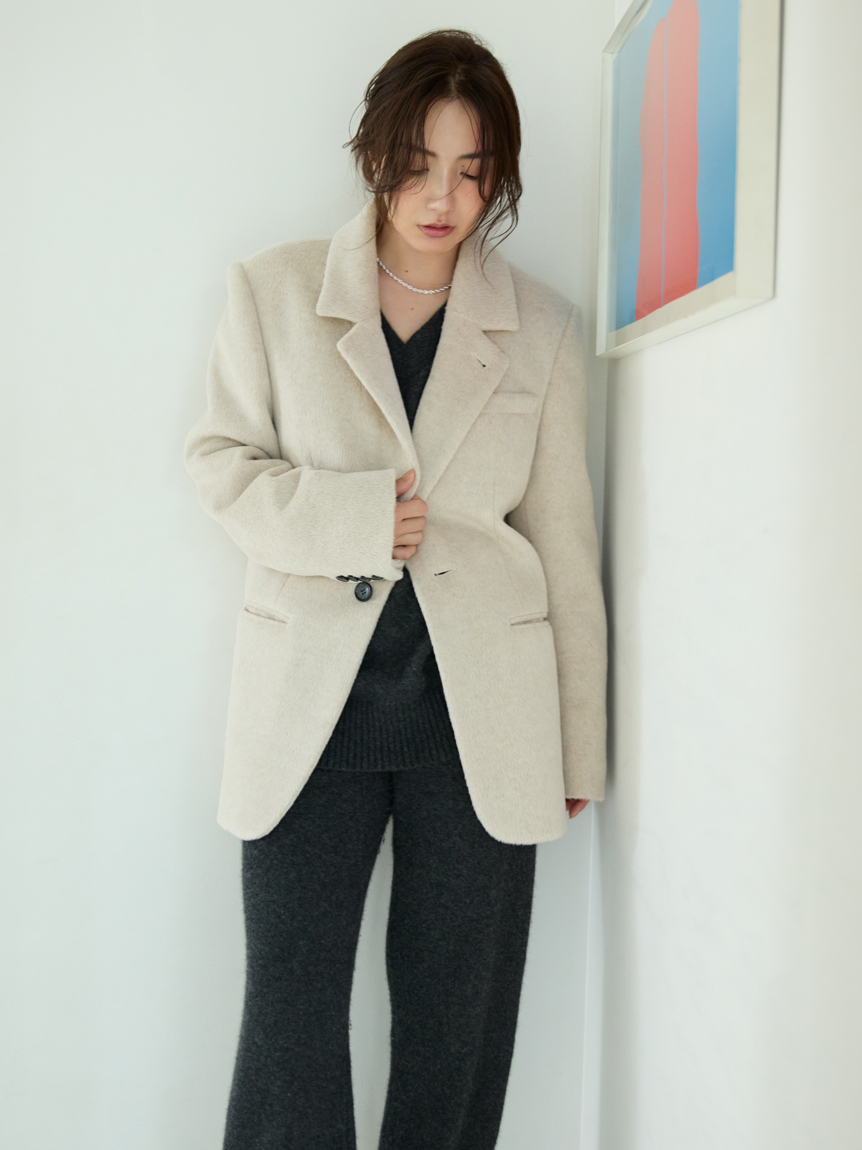 シャギーシングルジャケット(テーラードジャケット)｜アウター
