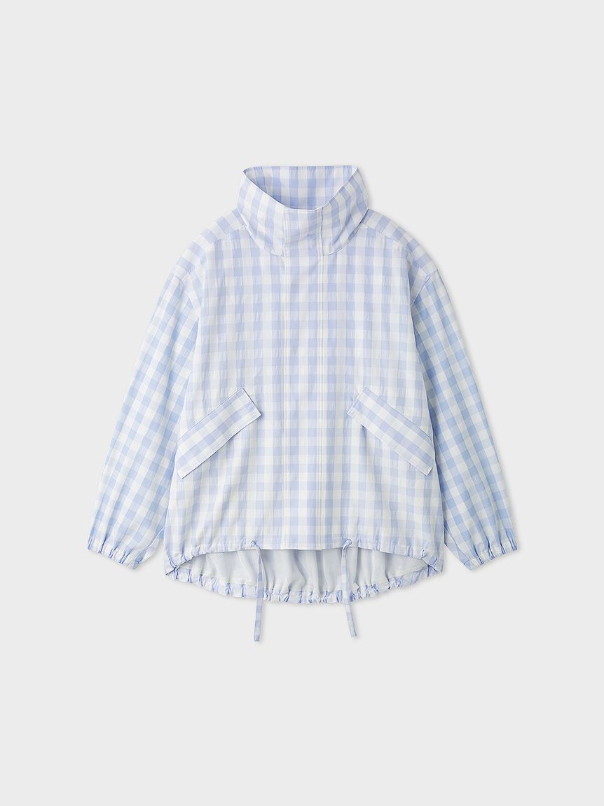 サテンドロストブルゾン(CHECK-0)