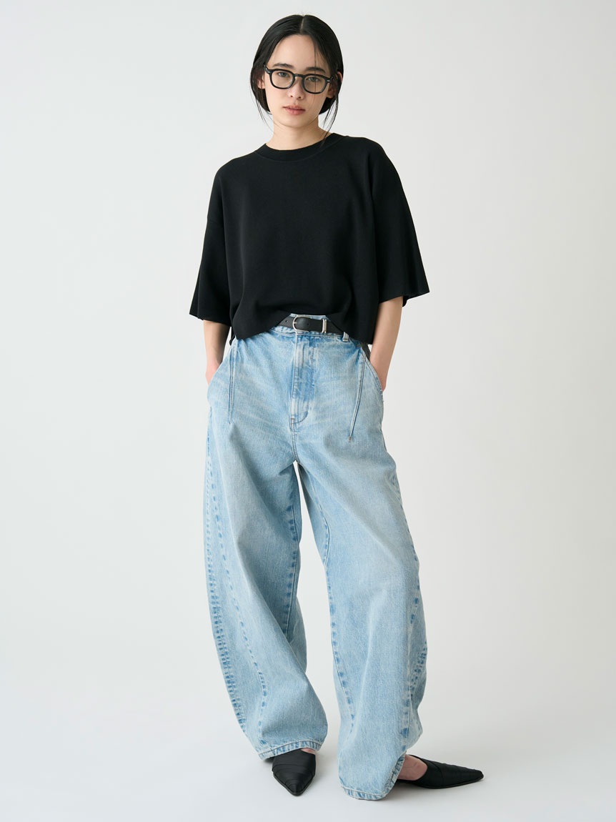 【Massimo dutti】ボタンディテールバルーンパンツ bottoms-02242 ウエストギャザー バルーン パンツ ホワイト
