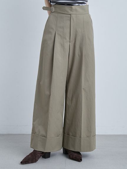 新品【MIESROHE ミースロエ】ワイド　ハーフ パンツ　ガウチョ　タック　黒 MIESROHE（ミースロエ）の「2タックハーフPT（その他パンツ
