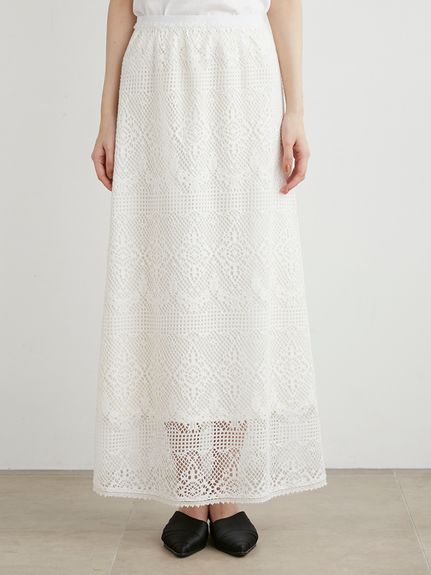 ミルフルール　ラッセルレーススカート ミルフルール ラッセルレーススカート LB.03/ラッセルレースI