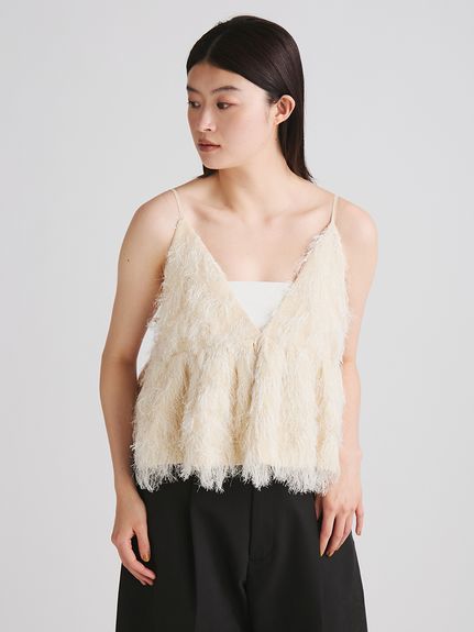 洗える】カットジャガードペプラムビスチェ(トップス)｜MIESROHE