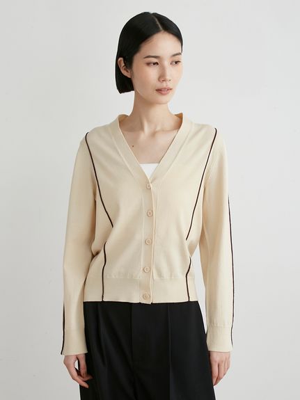 MIESROHE ミースロエ 【未使用新品】シルク混ショート丈Ｖネックニット ショート丈 Vネック ニット[品番：AZ000003945]｜andme