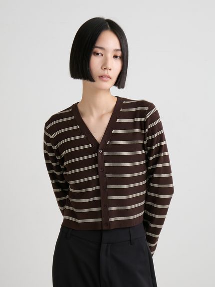 【美品】MIESROHE ミースロエ　オーガニックCリブカーディガン　ベージュ 美品】MIESROHE ミースロエ オーガニックCリブカーディガン ベージュ