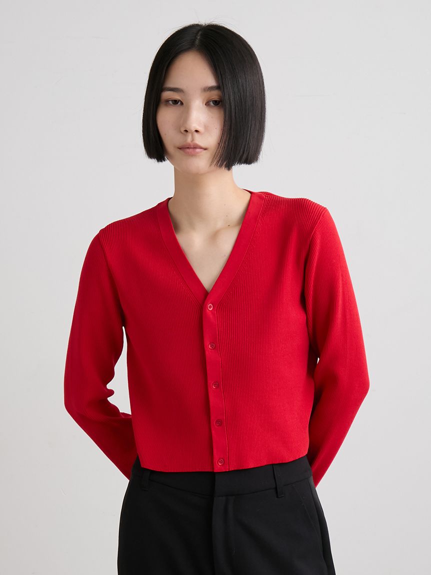 HOLIDAY ホリデイ ミックスネップショートカーディガン 定価2.7万程 CHILD WOMAN - ICE COTTON クルーネックショートカーディガン