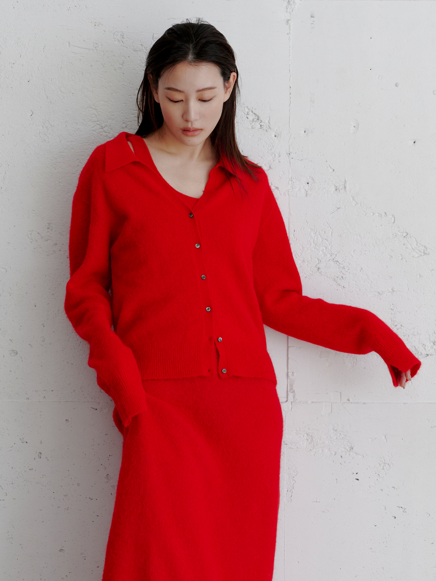 アルパカ混シャツニットカーデ(カーディガン)｜トップス｜MIESROHE