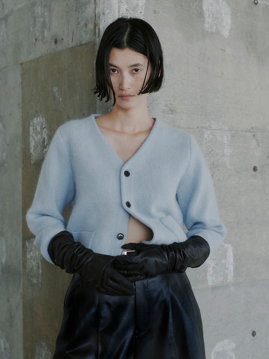 ウォッシャブルコンパクトシャギーVカーデ(カーディガン)｜トップス